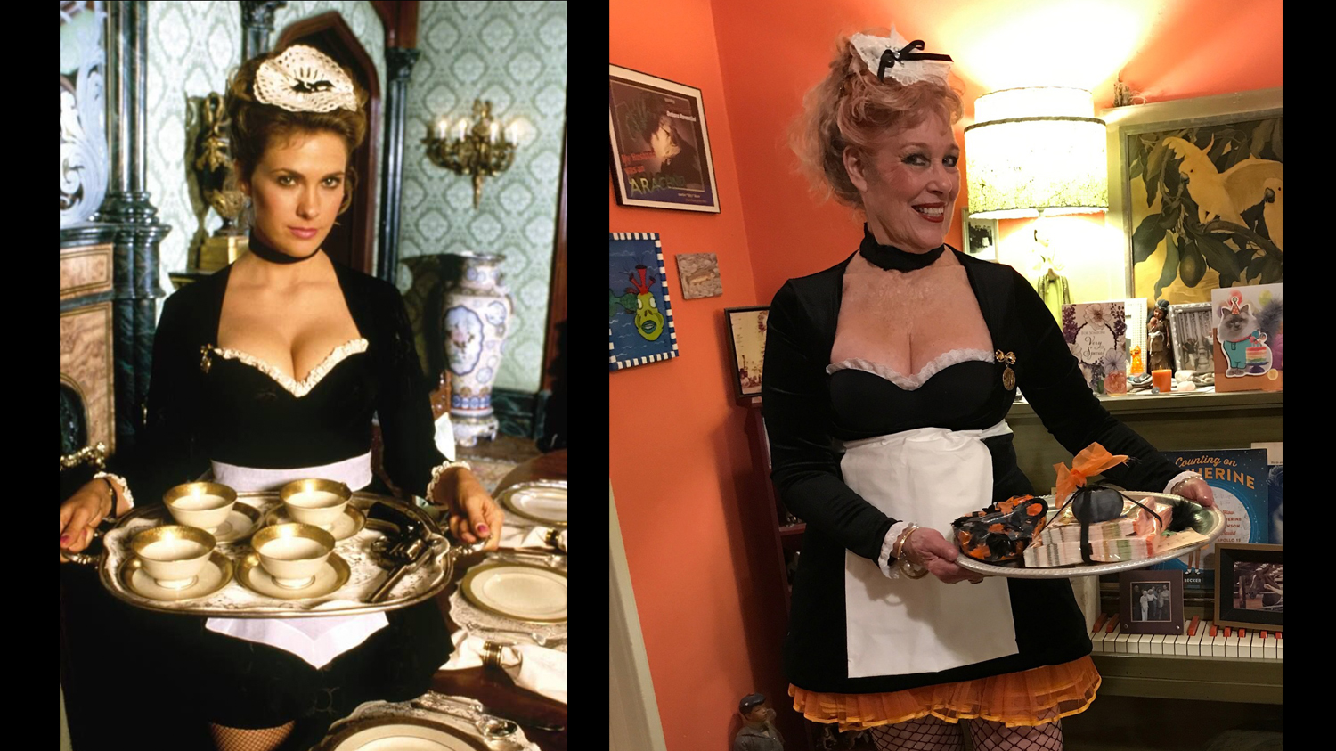 Side-by-side comparison of Colleen Camp from the motion picture CLUE and Deb as 'Yvette'